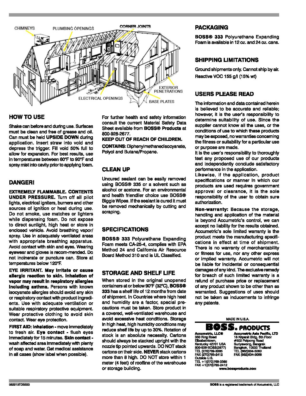 Spray Foam Professional Grade 3X Expanding